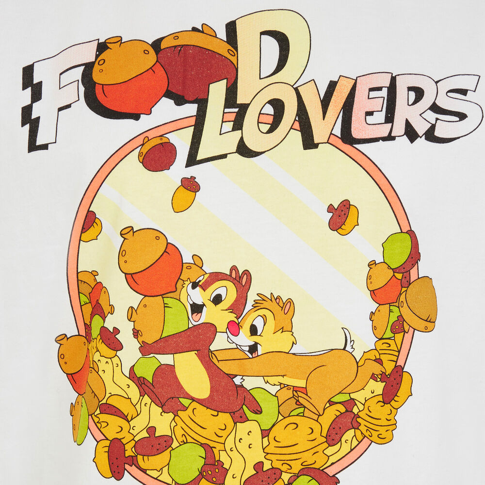 Short-sleeved chip 'n' dale top - white white.