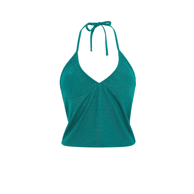 Backless top with tie on neck - green Backless top with tie on neck - green;