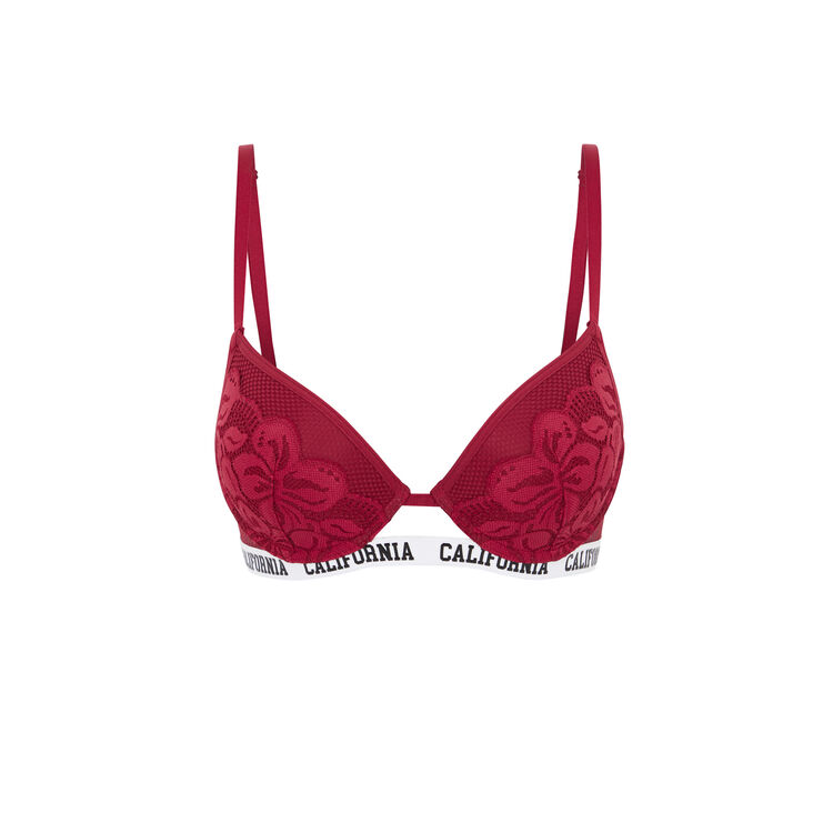 Westcoastiz lace padded bra burgundy.