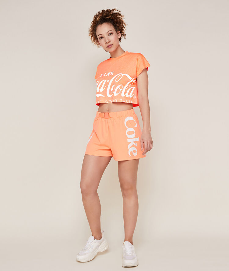 Coca-cola crop top - coral coral.
