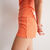 plain pointelle knit shorts - red;