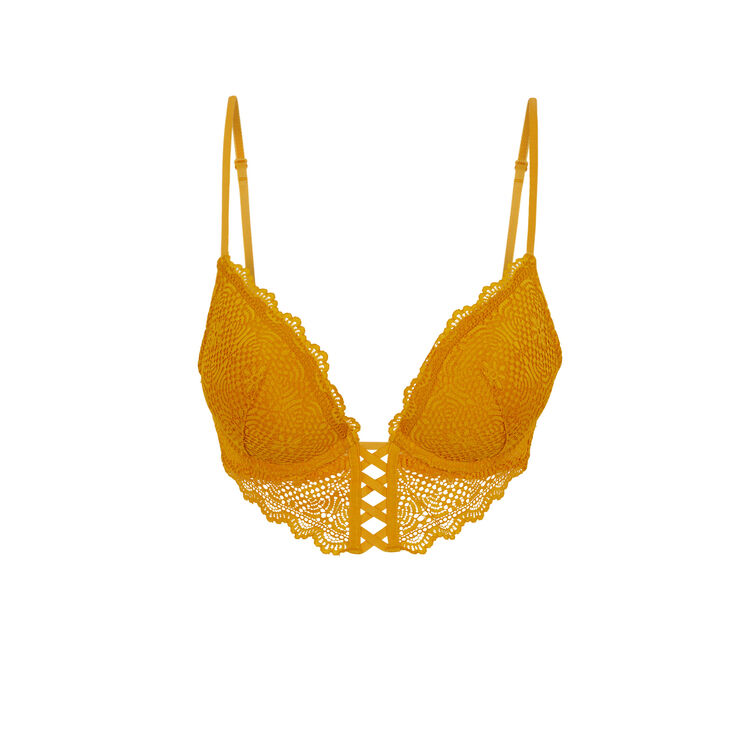Mahaliz golden yellow push-up bustier bra Mahaliz golden yellow push-up bustier bra;