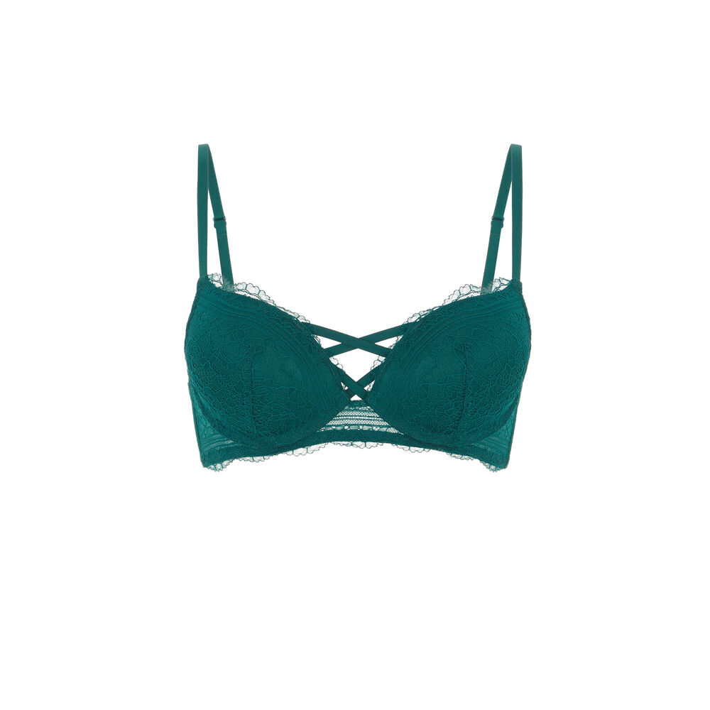 Biustonosz ultra push-up – zielony zielony.
