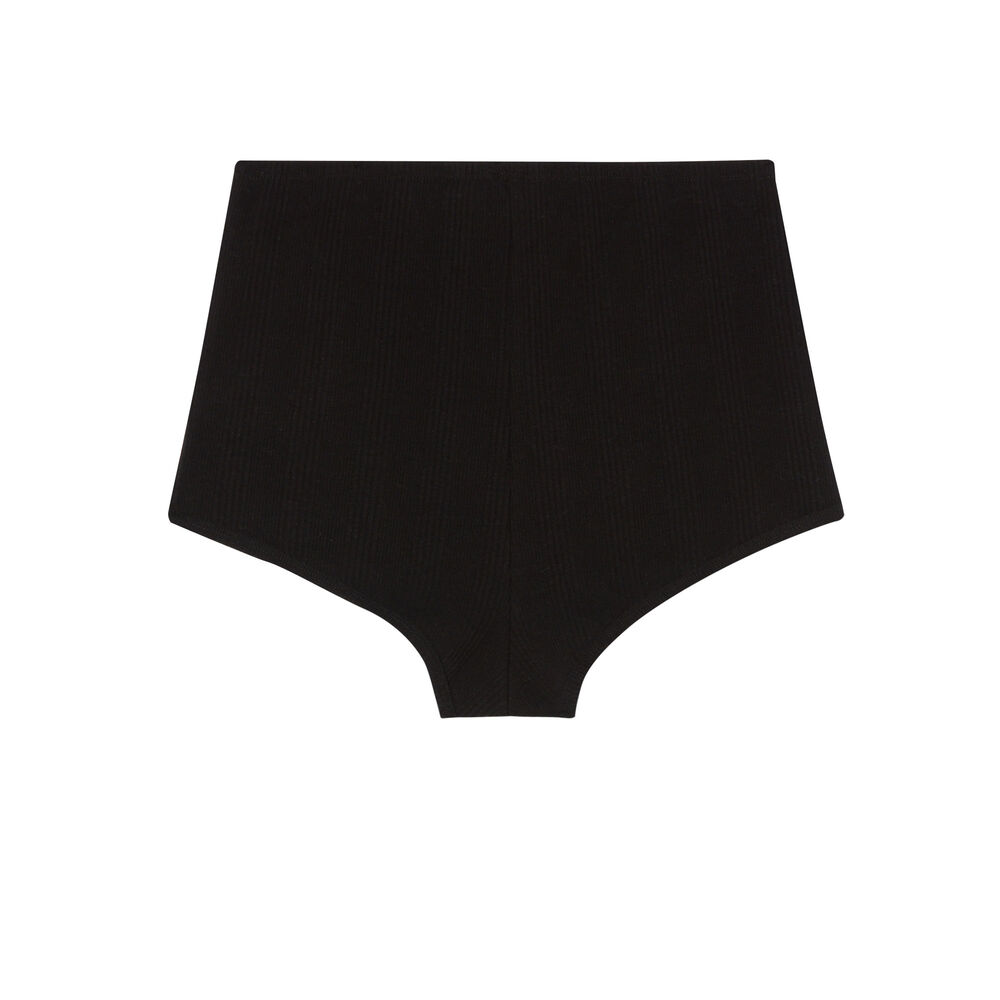 Jersey shorts with corset detail - black black.
