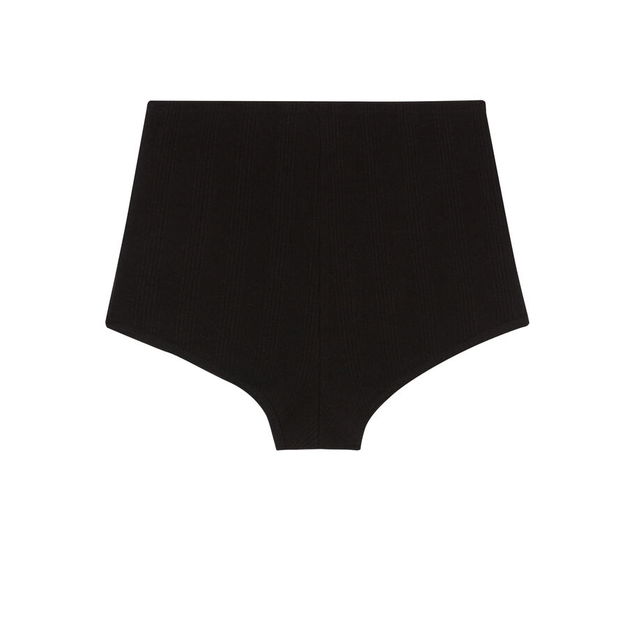 jersey shorts with corset detail - black;