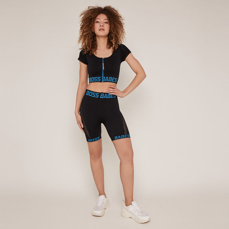 Cropped sports top - black Cropped sports top - black;