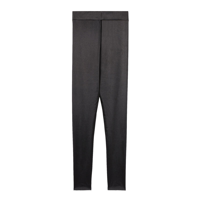 legginsy gładkie satynowe — czarne legginsy gładkie satynowe — czarne;