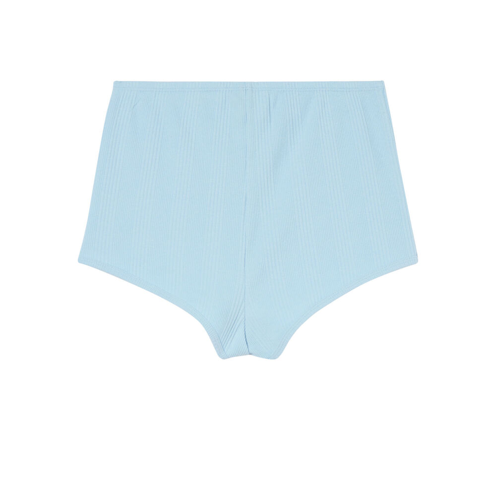 Jersey shorts with corset detail - blue blue.