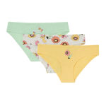 pack of 3 mood flower panties - yellow