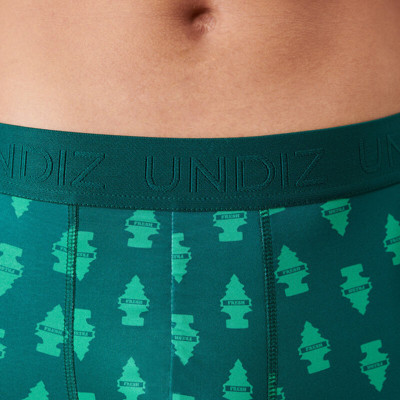 Christmas tree patterned boxers;