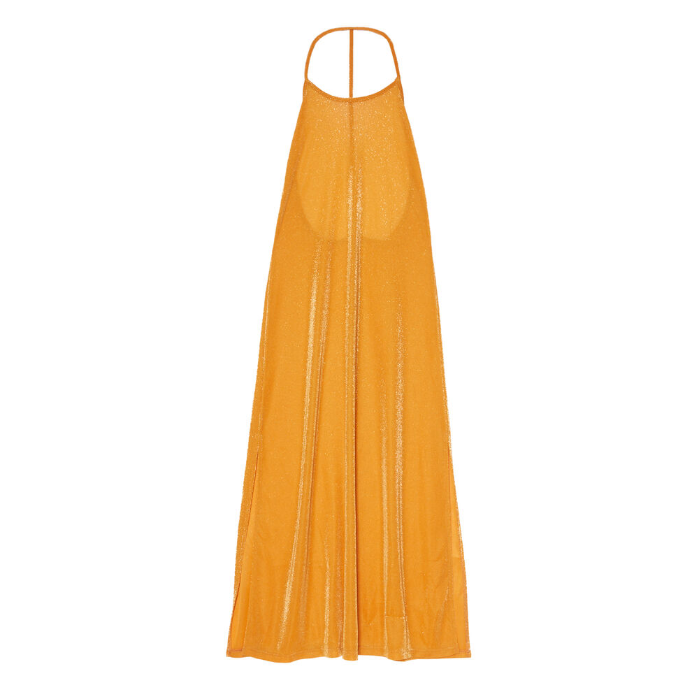 Backless beach dress - orange orange.