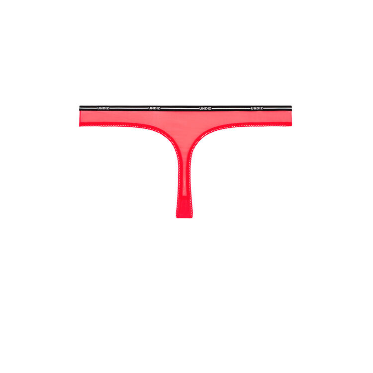 Trugirliz plain tulle thong fluorescent coral.
