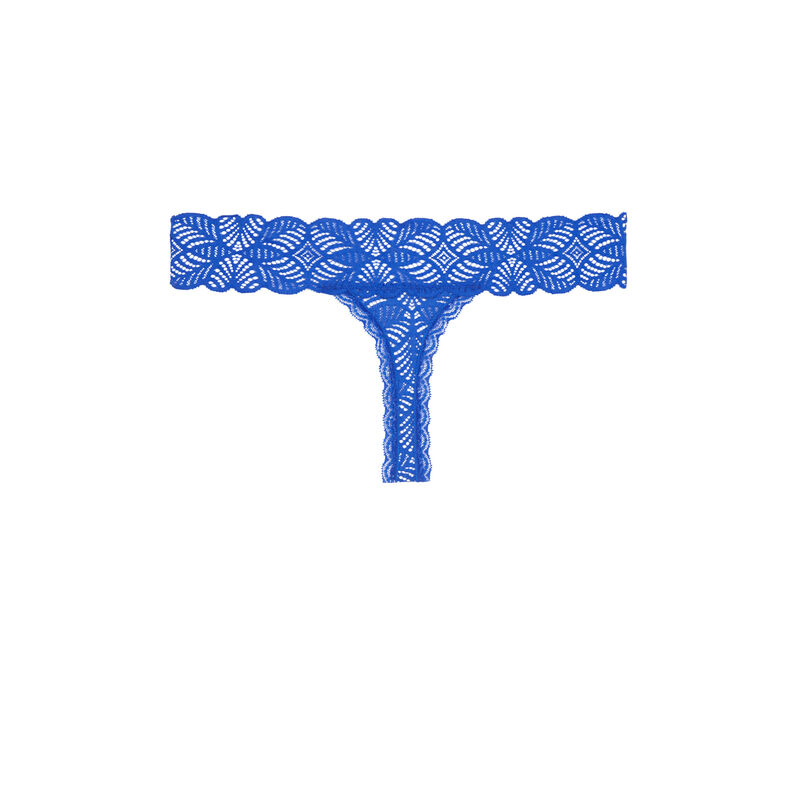Lace thong - royal blue Lace thong - royal blue;