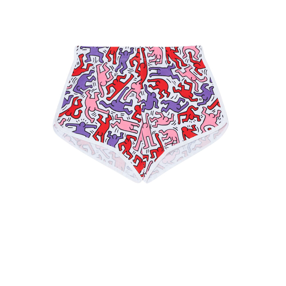 Patterned shorts - white white.