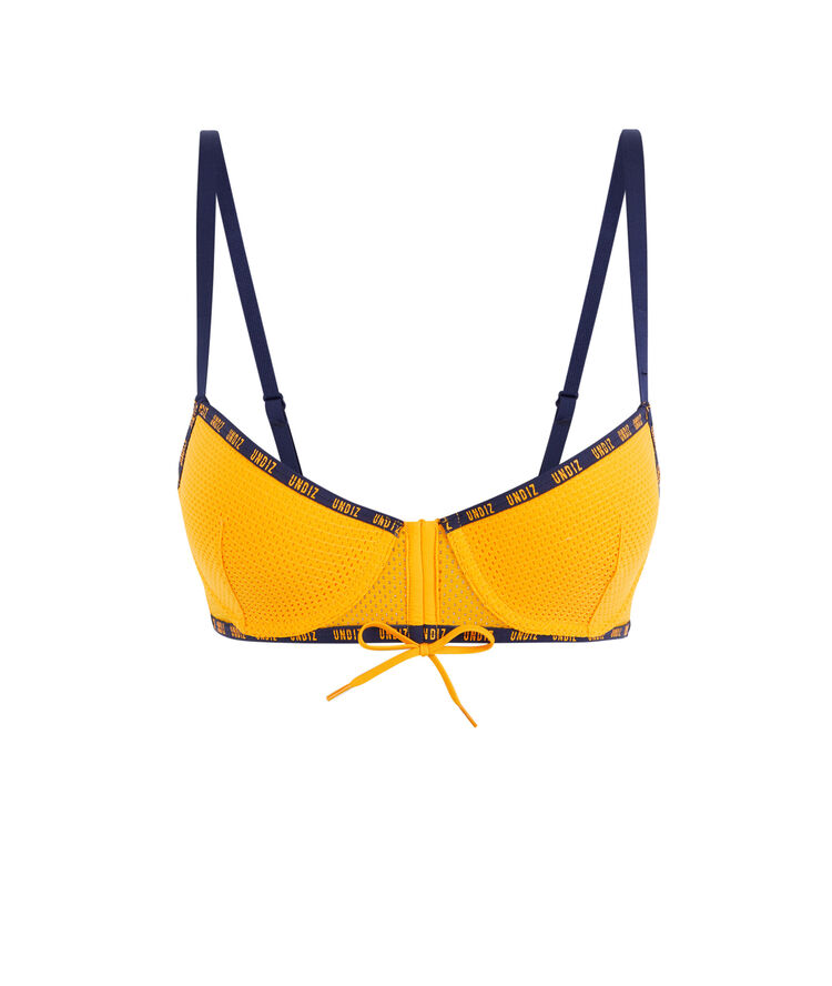 Maximizer-bh aus material in ajour-optik cheerleadiz safrangelb.