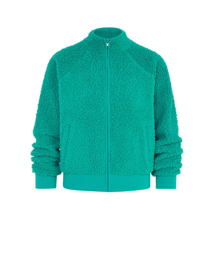 Sherpaliz zip fleece jacket teal.