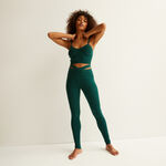 knitted leggings with tie detail - fir green
