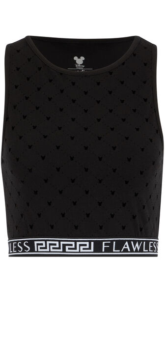 Donatelliz mickey monogram short top black.