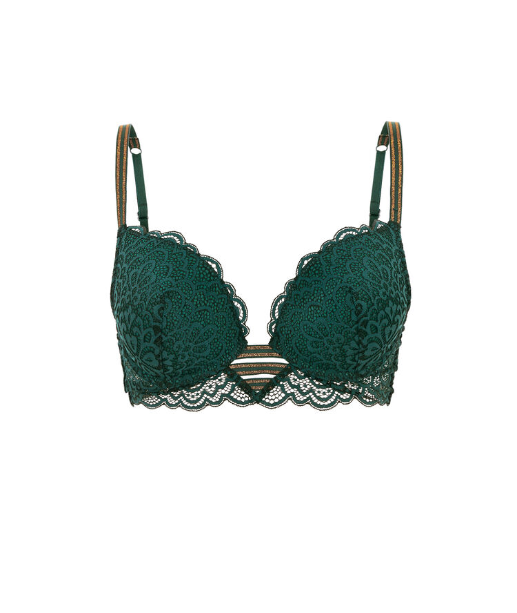 Soutien-gorge bustier v push lurexbandiz vert.