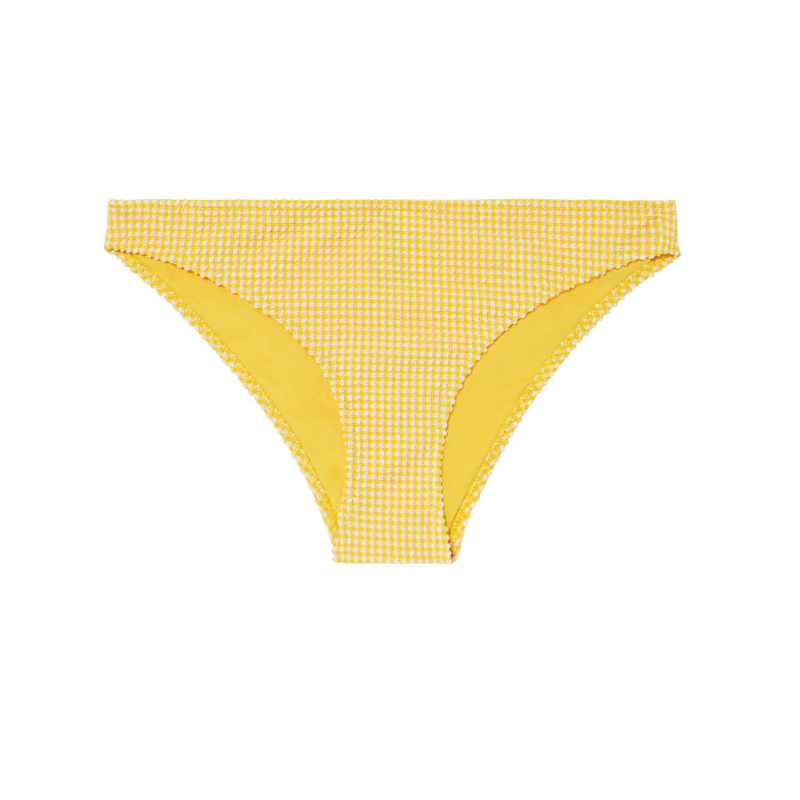 dół bikini w kratkę vichy — kolor żółty;