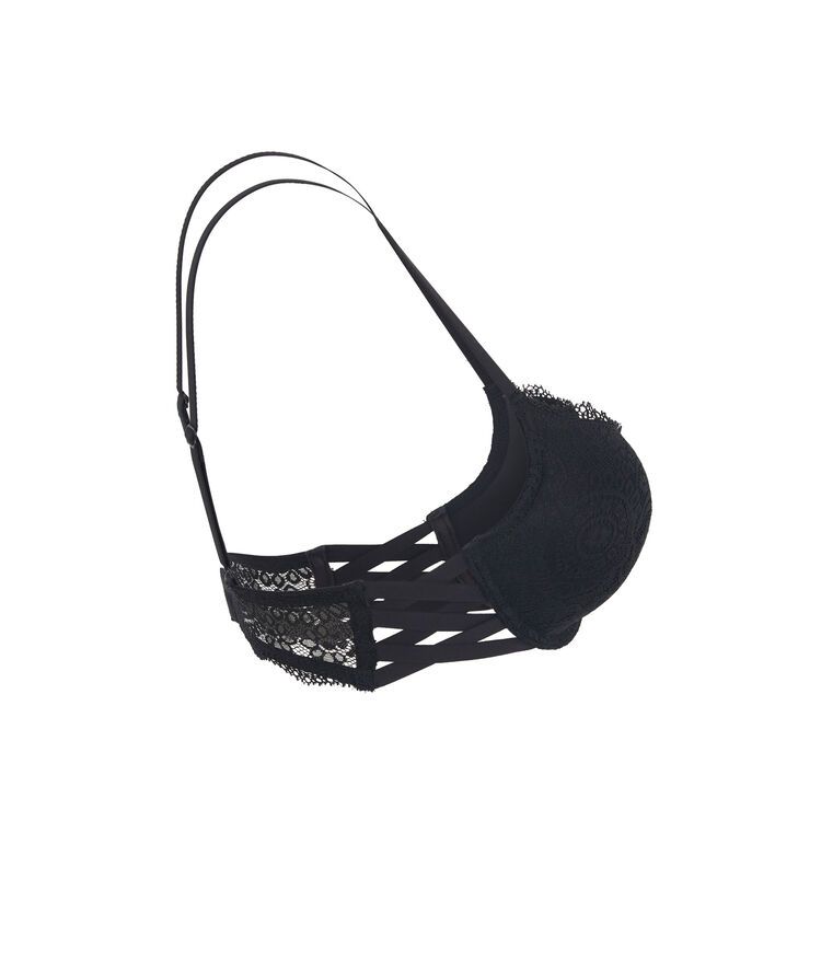 Soutien-gorge ultrapush en dentelle sabriniz noir.