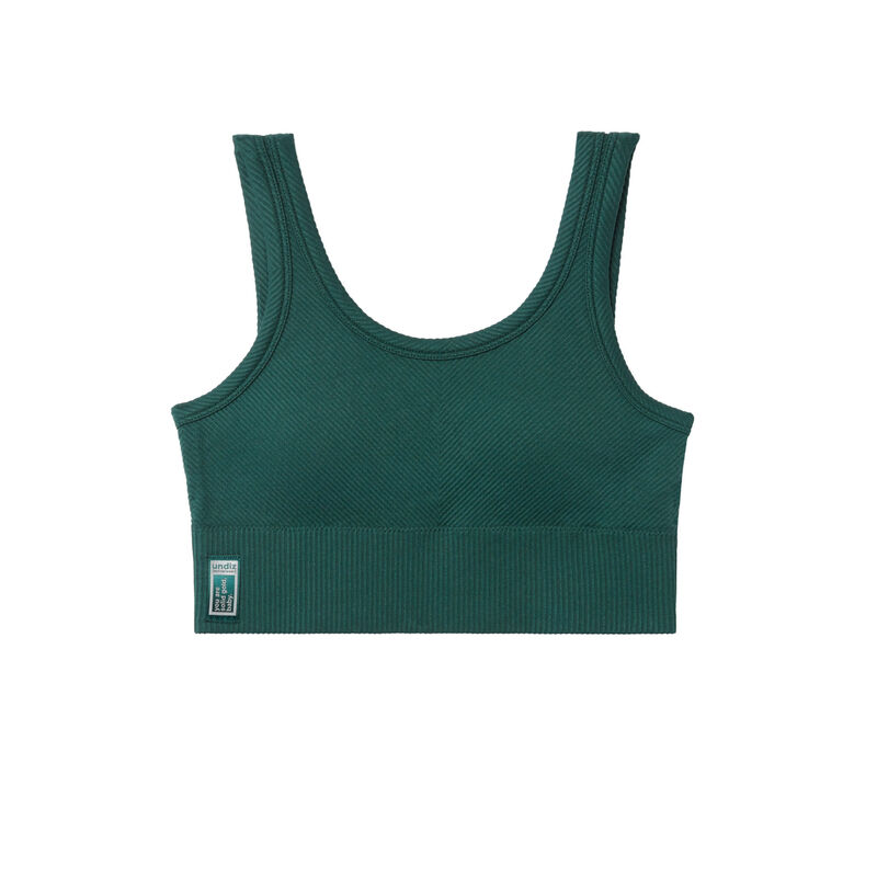 non-wired sports bra - forest green;