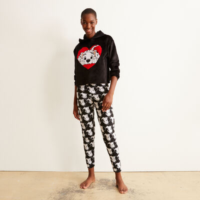 101 Dalmatians fleece sweatshirt - black;