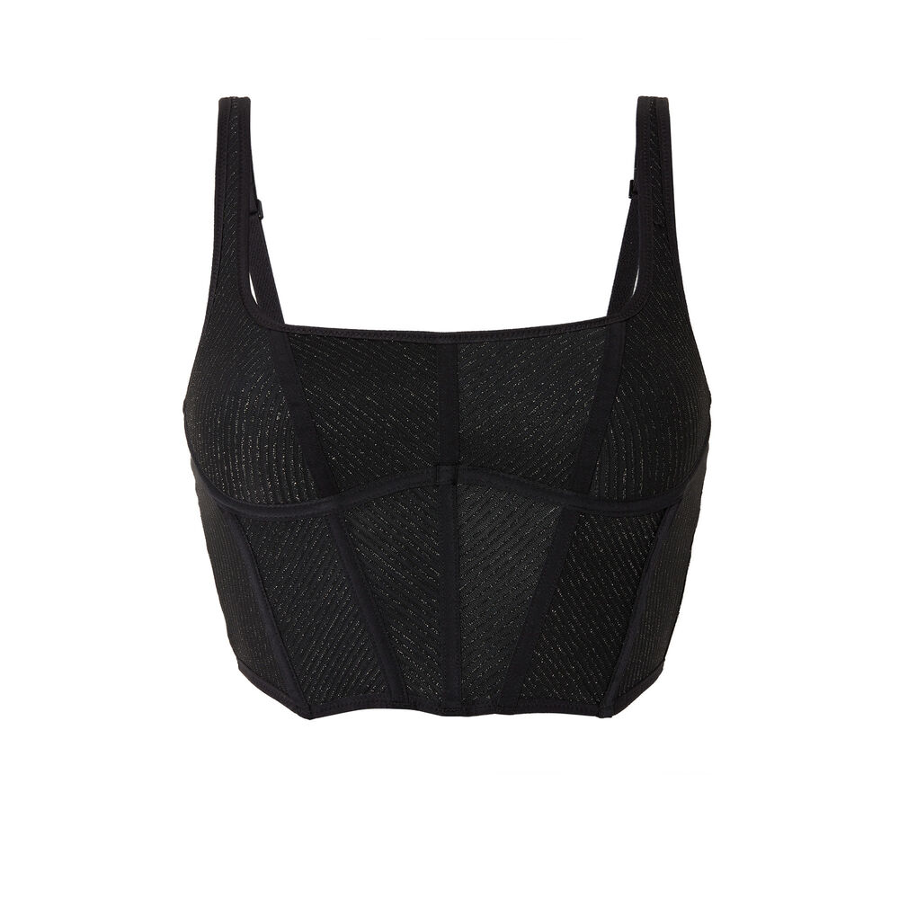 Aya x undiz lace bustier - black black.