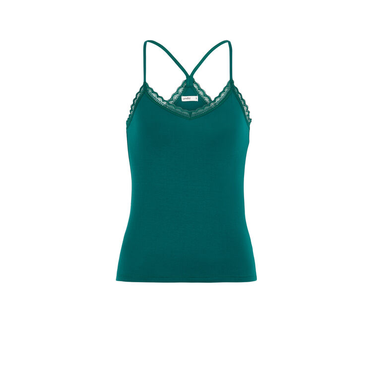 Vitamiz jersey top with thin straps green.