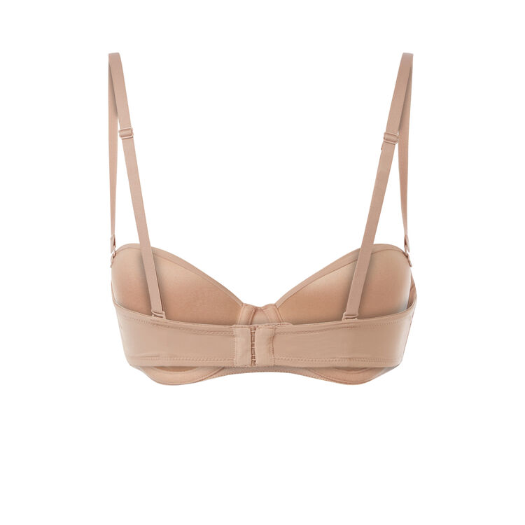 Micro flesh-coloured bandeau bra skin.