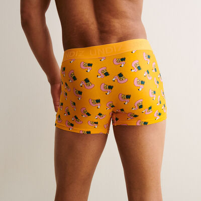 boxer with pineapple motif - orange;