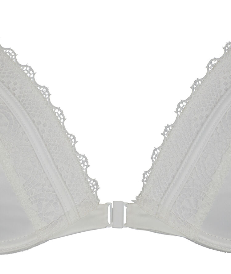 Satin padded bra - off-white white.