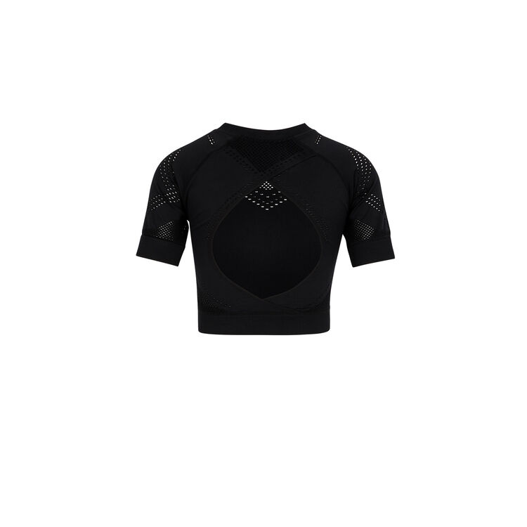 Crop top sportowy bez szwów herosportiz czarny.