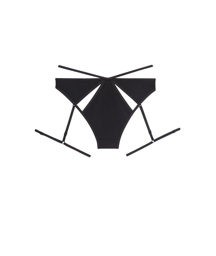 Jaretiz microfibre suspender panties black.