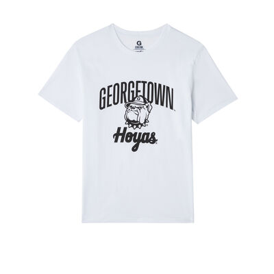 T-shirt z okrągłym dekoltem georgetown — kolor biały;