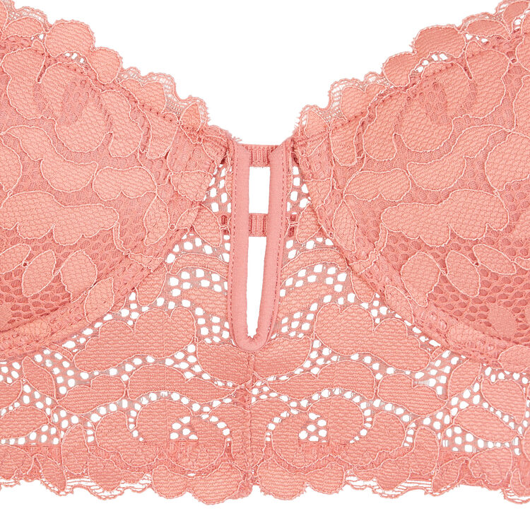 Luluiz pink bustier padded bra pink.