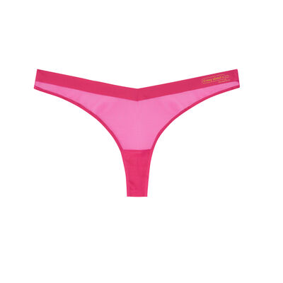 brazyliany tanga z mikrofibry w kształcie litery V - kolor różowy;