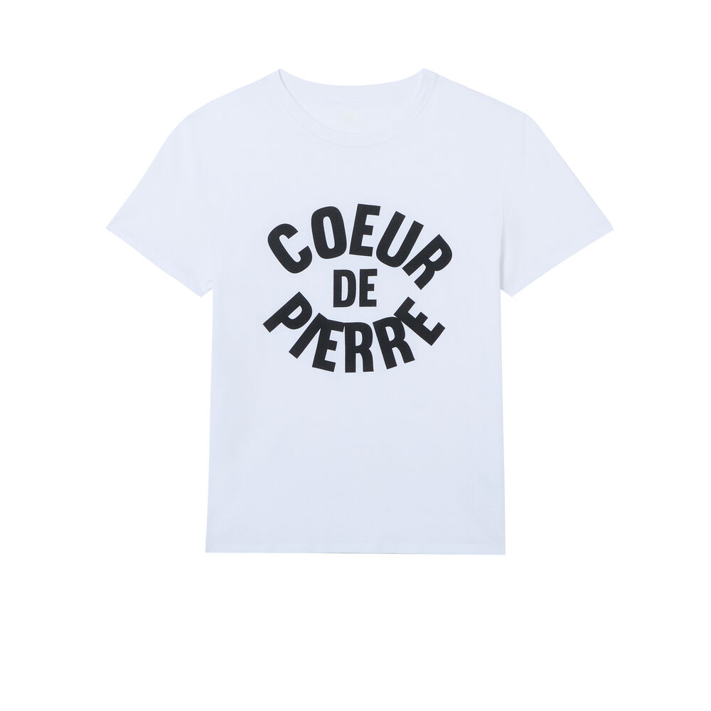 Heart of stone slogan t-shirt - white white.