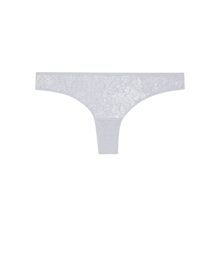 Lace tanga briefs - white white.