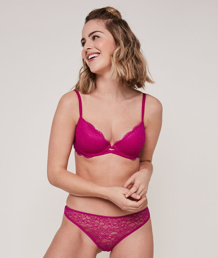 Everydayiz push-up lace bra fuschia.