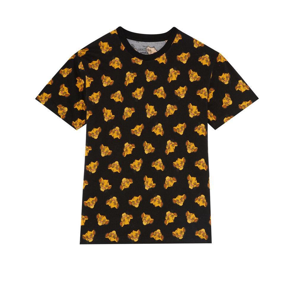 Simba print top - black black.