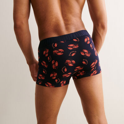 patterned boxers - navy blue;