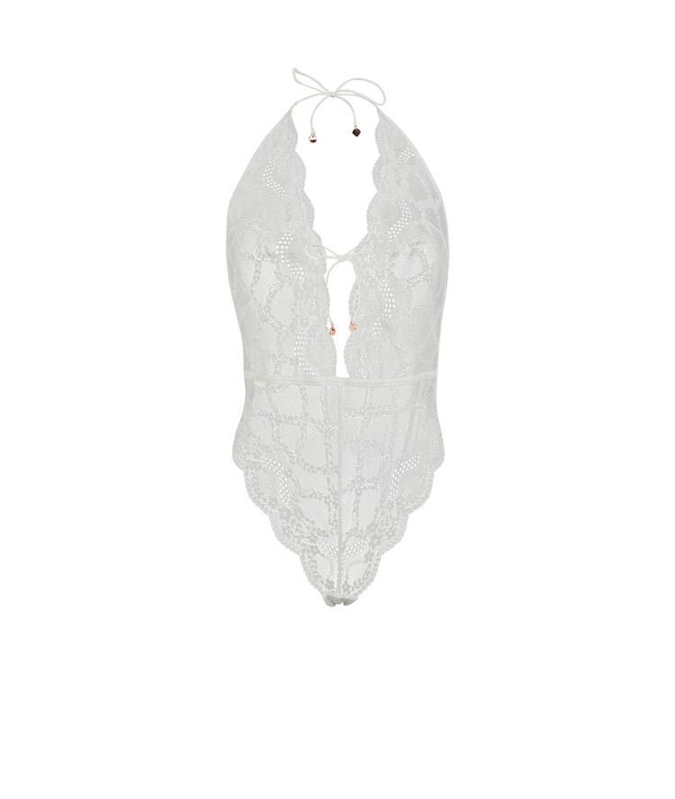 White bodysuit tanga without underwiring - white white.
