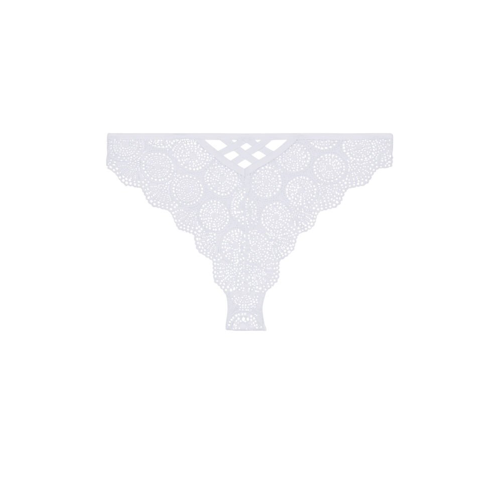 Totoiz lace tanga briefs white.