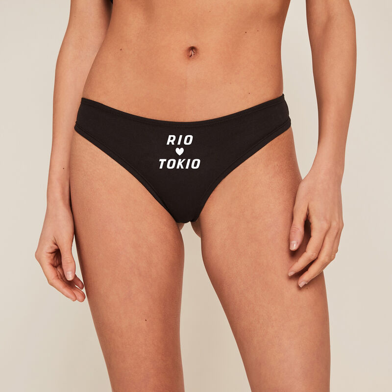 Casa de Papel cotton tanga - black Casa de Papel cotton tanga - black;