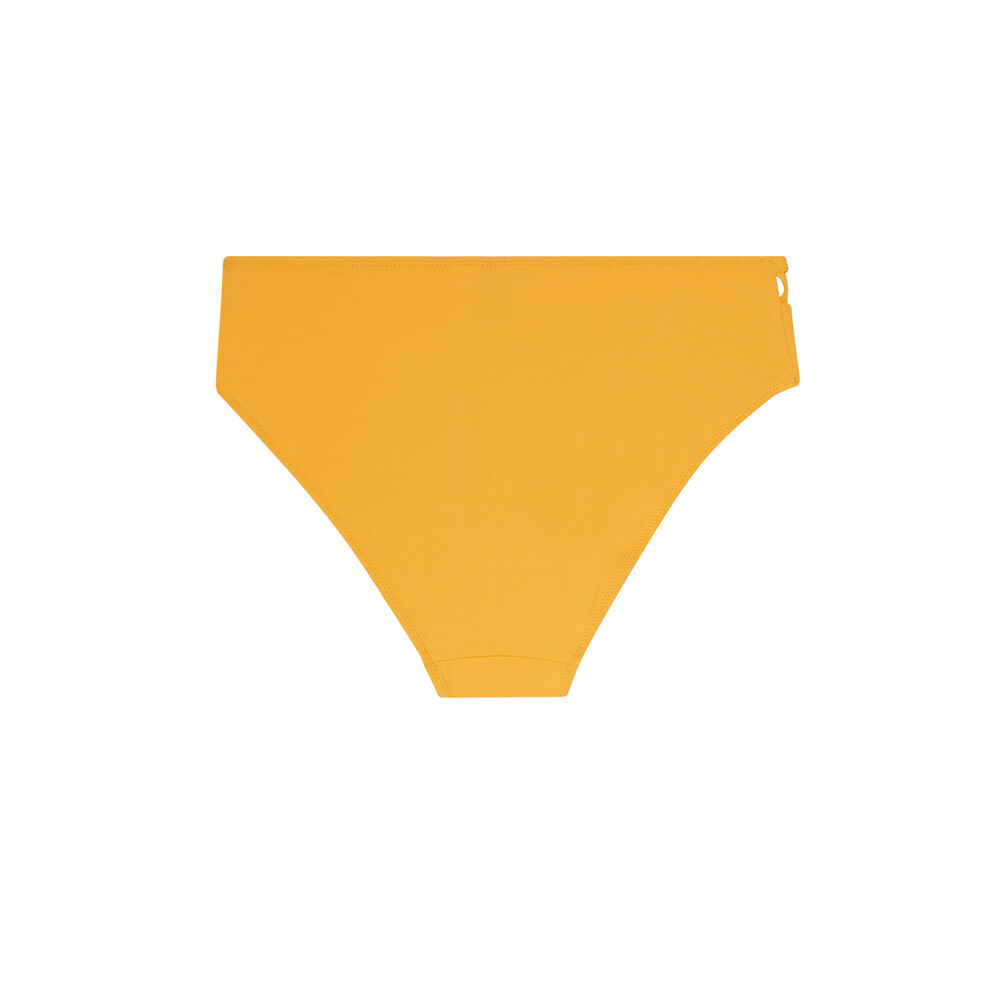High-waisted bikini bottoms with aztec details - orange orange.