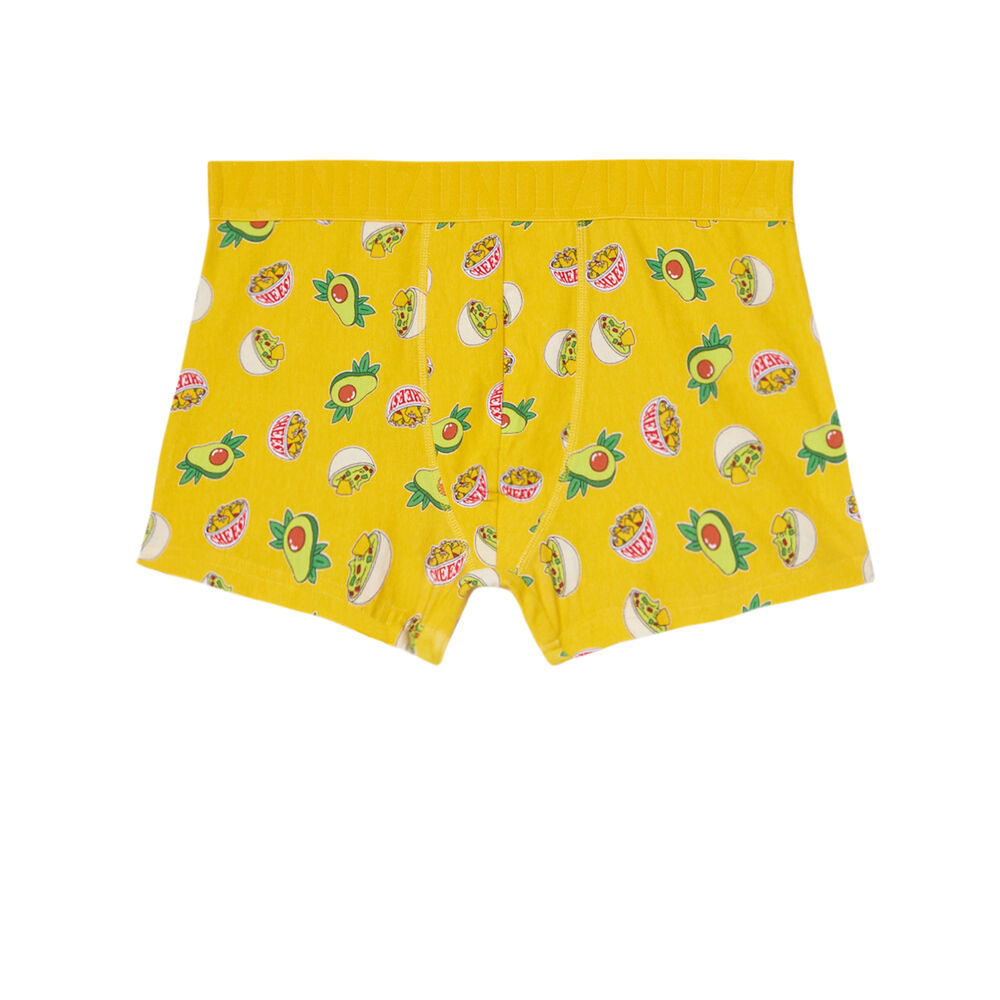 Boxers with nachos print - yellow yellow.
