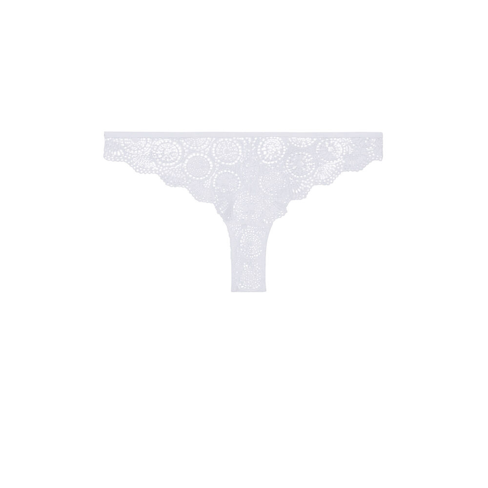 Totoiz lace tanga briefs white.