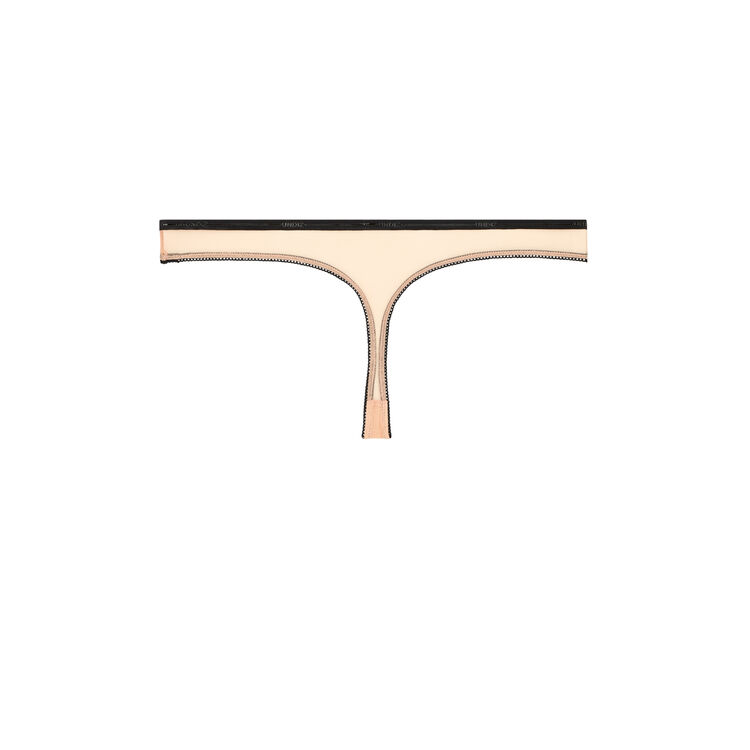 Trugirliz plain tulle thong powder pink.