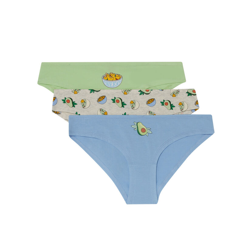pack of 3 avocado lover briefs - off-white pack of 3 avocado lover briefs - off-white;